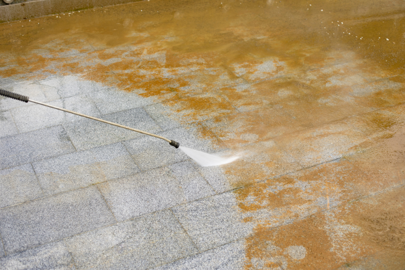 Rust stains on concrete